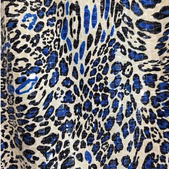 Simonton Says by George Simonton Blue Animal Print Sequin Pencil Skirt, Size M - Picture 2 of 8